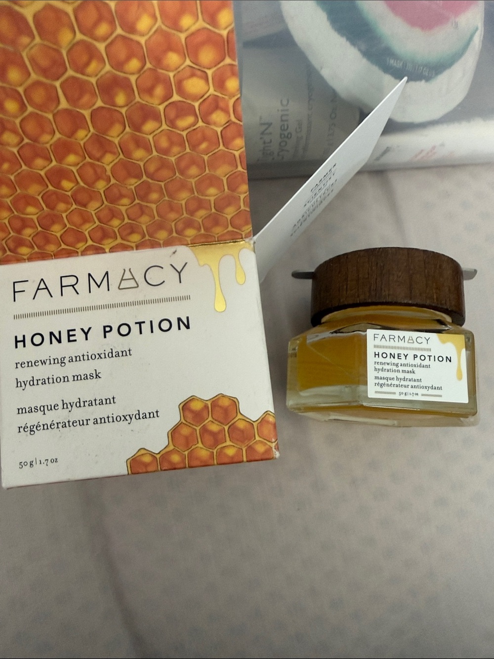 Farmacy Honey Potion Hydration Mask — Honey Yellow & Brown Jar